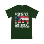 Scotstee Shop - I Stand For The Flag And Kneel For The Cross US Flag 4th Of July Shirt Stand For The Flag Kneel For The Cross T Shirt