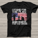 Scotstee Shop - I Stand For The Flag And Kneel For The Cross US Flag 4th Of July Shirt Stand For The Flag Kneel For The Cross T Shirt
