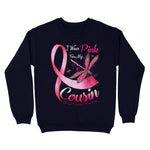 I Wear Pink For My Cousin Dragonfly Breast Cancer Awareness Sweatshirt - Scotstee Shop