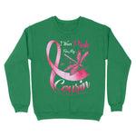 I Wear Pink For My Cousin Dragonfly Breast Cancer Awareness Sweatshirt - Scotstee Shop
