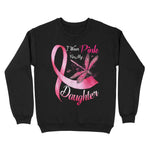 I Wear Pink For My Daughter Dragonfly Breast Cancer Awareness Sweatshirt - Scotstee Shop