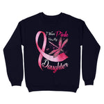 I Wear Pink For My Daughter Dragonfly Breast Cancer Awareness Sweatshirt - Scotstee Shop