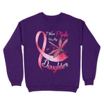 I Wear Pink For My Daughter Dragonfly Breast Cancer Awareness Sweatshirt - Scotstee Shop