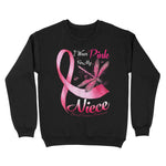 I Wear Pink For My Niece Dragonfly Breast Cancer Awareness Sweatshirt - Scotstee Shop