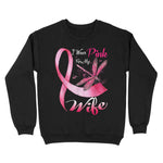 I Wear Pink For My Wife Dragonfly Breast Cancer Awareness Sweatshirt - Scotstee Shop