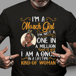 I'm A March Girl Black Women Pisces Birthday Shirt African American Birthday Shirts - Scotstee Shop