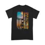 Scotstee Shop - I'm A Simple Woman American Flag Dog Flip Flops Beer Lovers 4th Of July Shirt
