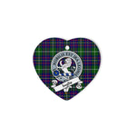 Inglis Scottish Clan Badge Plaid Christmas Ornaments Gift Heart Ornament Inglis Clan Tartan Ornament