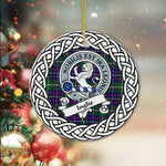 Inglis Tartan Ornament,  ceramic ornament, personalized christmas ornaments, christmas tree ornaments, christmas door decorations, Plaid Ornament, Tartan Ceramic Ornament