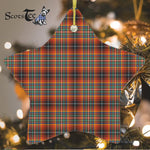 Innes Ancient Tartan Ornament Star Ornament, Christmas Star Decorations, ceramic ornament, Plaid Star Ceramic Ornament, Christmas Ornament Decorations Gift