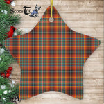Innes Ancient Tartan Ornament Star Ornament, Christmas Star Decorations, ceramic ornament, Plaid Star Ceramic Ornament, Christmas Ornament Decorations Gift