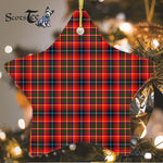 Innes Modern Tartan Ornament Star Ornament, Christmas Star Decorations, ceramic ornament, Plaid Star Ceramic Ornament, Christmas Ornament Decorations Gift