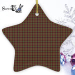 Innes Of Cowie Tartan Ornament Star Ornament, Christmas Star Decorations, ceramic ornament, Plaid Star Ceramic Ornament, Christmas Ornament Decorations Gift