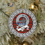 Innes Tartan Ornament,  ceramic ornament, personalized christmas ornaments, christmas tree ornaments, christmas door decorations, Plaid Ornament, Tartan Ceramic Ornament