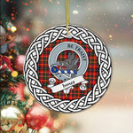 Innes Tartan Ornament,  ceramic ornament, personalized christmas ornaments, christmas tree ornaments, christmas door decorations, Plaid Ornament, Tartan Ceramic Ornament