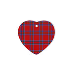 Inverness District Tartan Heart Ornaments, Christmas Tree Ornament, Plaid Christmas Ornaments, Ceramic Heart Christmas Tree Decoration, Christmas Ornament, Plaid Ornament, Tartan Ornament, Buffalo Plaid Ornament