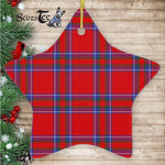 Inverness District Tartan Ornament Star Ornament, Christmas Star Decorations, ceramic ornament, Plaid Star Ceramic Ornament, Christmas Ornament Decorations Gift