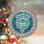 Irvine Clan Tartan Crest Badge Plaid Ornament Gift. Christmas Tree Ornament Tartan Ornament Great Christmas Ornaments Gift - Scotstee Shop
