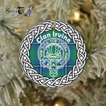 Irvine Clan Tartan Crest Badge Plaid Ornament Gift. Christmas Tree Ornament Tartan Ornament Great Christmas Ornaments Gift - Scotstee Shop