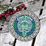 Irvine Clan Tartan Crest Badge Plaid Ornament Gift. Christmas Tree Ornament Tartan Ornament Great Christmas Ornaments Gift - Scotstee Shop