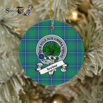 Irvine Scottish Clan Badge Plaid Ornament Gift. Christmas Tree Ornament Irvine Clan Tartan Ornament Great Christmas Ornaments Gift - Scotstee Shop