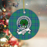 Irvine Scottish Clan Badge Plaid Ornament Gift. Christmas Tree Ornament Irvine Clan Tartan Ornament Great Christmas Ornaments Gift - Scotstee Shop