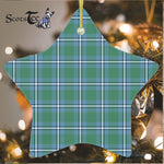 Irvine Tartan Ornament Star Ornament, Christmas Star Decorations, ceramic ornament, Plaid Star Ceramic Ornament, Christmas Ornament Decorations Gift