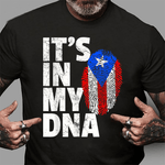 Scotstee Shop - It's In My DNA Puerto Rico Rican Flag 4th of July Shirt