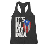 IT'S IN MY DNA Puerto Rico Rican Flag Women's Tank Top - Scotstee Shop