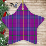 Jackson Tartan Ornament Star Ornament, Christmas Star Decorations, ceramic ornament, Plaid Star Ceramic Ornament, Christmas Ornament Decorations Gift