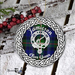 Jamieson Tartan Ornament,  ceramic ornament, personalized christmas ornaments, christmas tree ornaments, christmas door decorations, Plaid Ornament, Tartan Ceramic Ornament