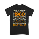 January 1980 Years Old Birthday Gifts Birthday Shirt - Scotstee Shop