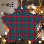 Jardine Dress Tartan Ornament Star Ornament, Christmas Star Decorations, ceramic ornament, Plaid Star Ceramic Ornament, Christmas Ornament Decorations Gift
