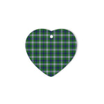 Johnston Dress Tartan Heart Ornaments, Christmas Tree Ornament, Plaid Christmas Ornaments, Ceramic Heart Christmas Tree Decoration, Christmas Ornament, Plaid Ornament, Tartan Ornament, Buffalo Plaid Ornament