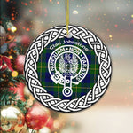 Johnstone Clan Tartan Crest Badge Plaid Ornament Gift. Christmas Tree Ornament Tartan Ornament Great Christmas Ornaments Gift - Scotstee Shop