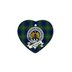 Johnstone Scottish Clan Badge Plaid Christmas Ornaments Gift Heart Ornament Johnstone Clan Tartan Ornaments, Plaid Ornament, christmas Ornament, plaid christmas ornament