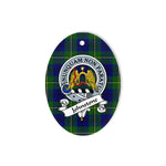 Johnstone Scottish Clan Badge Plaid Ornament Gift. Christmas Tree Ornament Johnstone Tartan Ornament,  ceramic ornament, personalized christmas ornaments, christmas tree ornaments, christmas door decorations, Plaid Ornament, Tartan Ceramic Ornament