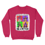 Just Be A Girl Witch Halloween Leopard And Buffalo Plaid I'm The Nurse Witch Halloween Womens Halloween Sweatshirts, Halloween Sweatshirt Plus Size - Scotstee Shop
