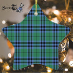 Keith Ancient Tartan Ornament Star Ornament, Christmas Star Decorations, ceramic ornament, Plaid Star Ceramic Ornament, Christmas Ornament Decorations Gift