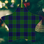 Keith Modern Tartan Ornament Star Ornament, Christmas Star Decorations, ceramic ornament, Plaid Star Ceramic Ornament, Christmas Ornament Decorations Gift