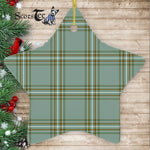 Kelly Dress Tartan Ornament Star Ornament, Christmas Star Decorations, ceramic ornament, Plaid Star Ceramic Ornament, Christmas Ornament Decorations Gift