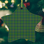 Kennedy Tartan Ornament Star Ornament, Christmas Star Decorations, ceramic ornament, Plaid Star Ceramic Ornament, Christmas Ornament Decorations Gift