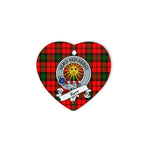 Kerr Scottish Clan Badge Plaid Ornament Gift. Christmas Tree Ornament Kerr Clan Tartan Ornament Great Christmas Ornaments Gift Heart Ornament