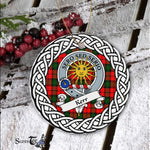 Kerr Tartan Ornament,  ceramic ornament, personalized christmas ornaments, christmas tree ornaments, christmas door decorations, Plaid Ornament, Tartan Ceramic Ornament