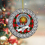 Kerr Tartan Ornament,  ceramic ornament, personalized christmas ornaments, christmas tree ornaments, christmas door decorations, Plaid Ornament, Tartan Ceramic Ornament