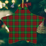 Kerr Tartan Ornament Star Ornament, Christmas Star Decorations, ceramic ornament, Plaid Star Ceramic Ornament, Christmas Ornament Decorations Gift