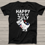 Kids Happy 4th Of July T Rex Patriotic Funny Toddler Boys Kids 4th Of July Shirt - Scotstee Shop