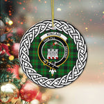 Kincaid Tartan Ornament,  ceramic ornament, personalized christmas ornaments, christmas tree ornaments, christmas door decorations, Plaid Ornament, Tartan Ceramic Ornament