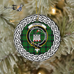 Kincaid Tartan Ornament,  ceramic ornament, personalized christmas ornaments, christmas tree ornaments, christmas door decorations, Plaid Ornament, Tartan Ceramic Ornament