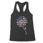 Kindness Sunflower USA Flag 4th Of July Patriotic Flower Women's Tank Top - Scotstee Shop